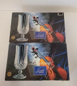 8 Cristal D'Arques Longchamp Crystal Footed Iced Tea Glasses 7 1/8” USED - Picture 1 of 3