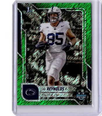 2025 Bowman University Chrome #44 Luke Reynolds Green Shimmer Refractor #/99 - Image 1 of 2