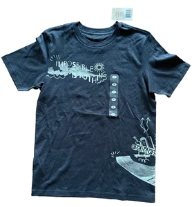 Adidas Jungen Kinder T-Shirt schwarz Größe M Impossible is Nothing Neu mit Etikett - Bild 1 von 7