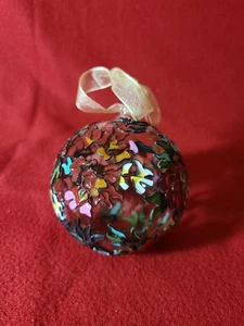 MMA Louis C. Tiffany Pfingstrose Buntglas Weihnachtsschmuck The Met - Rarität RAR - Bild 1 von 5