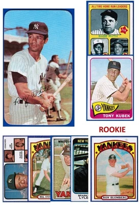 60 YANKEES VINTAGE 1973 #1 Babe Ruth Card Whitey Ford Rookies 6 AUTO 1960 WS MVP - Image 1 of 4