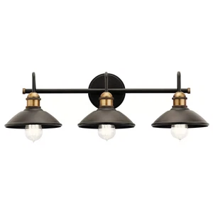 Clyde 3-Light Bathroom Vanity Light in Olde Bronze - Picture 1 of 1