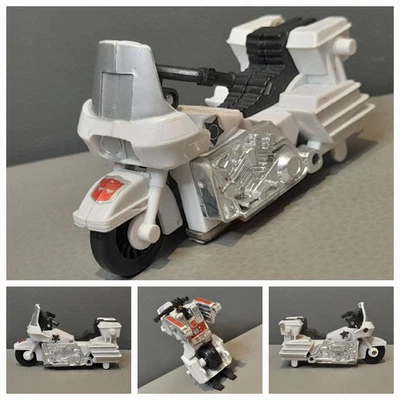 Vintage TRANSFORMERS G1 PROTECTOBOT Combiner GROOVE CHIPS Polizei Motorrad Spielzeug - Bild 1 von 4
