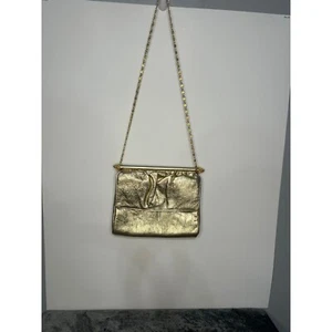 Vintage Morris Moskowitz MM Gold Tone Braided Rope Clasp Purse - Picture 1 of 9