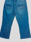 Silver Jeans Aiko Women's Size 34X22 Capri Stretch Medium Wash Blue Denim