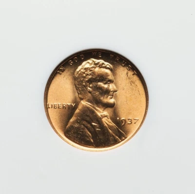 1937 Lincoln Cent  NGC  MS67RD - Image 1 of 4