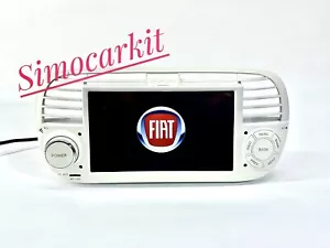 AUTORADIO CAR TABLET ANDROID 12 2/32GB PER FIAT 500 Bianco Apple CarPlay Auto - Foto 1 di 9