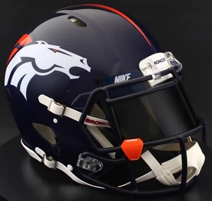 DENVER BRONCOS NFL Riddell Speed Full Size AUTHENTIC Football Helmet - Picture 1 of 6
