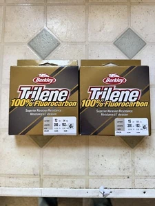 Berkley Trilene 100% fluorocarbon Lot 12lb/15lb 200 Yards Each - Picture 1 of 1