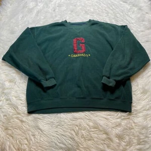Vtg Sweatshirt Germany Mens Large Embroidered Crew Neck Pullover Gear For Sport - Picture 1 of 9