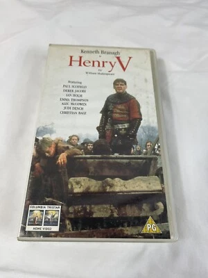 Henry V PAL VHS Kenneth Branagh, Judi Dench, Christian Bale Foto 1 de 3