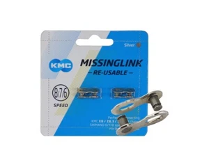 KMC Multispeed Bicycle Master Link 6 ,7 , 8 Speed Quick Connect Chrome (2 PIECE) - Picture 1 of 1