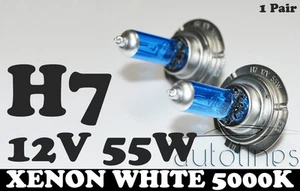 H7 12V 55W Xenon White 5000k Halogen Blue Car Headlight Lamp Globes Bulb LED HID - Picture 1 of 6