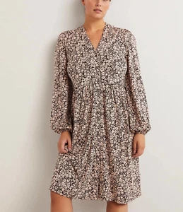 BODEN Button through jersey dress size 10 long rope,petal bloom -B23A - Picture 1 of 7