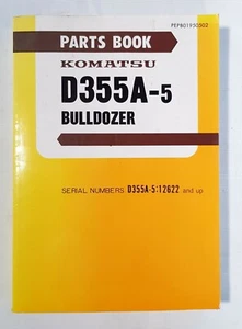 KOMATSU Parts Book Manual BULLDOZER 355A SN# 12622 and Up - Picture 1 of 6