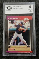Kent Hrbek 1989 Donruss  #199 BCCG Graded 9 Minnesota Twins Baseball Card