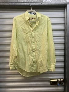Robert Graham X Collection Camicia Uomo LS Giallo Polsino Infradito Medium - Foto 1 di 14