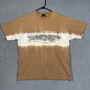 Vintage 90s Y2k North Carolina Zoo Wolves T-Shirt Prairie Mountain Large L USA - Bild 1 von 7