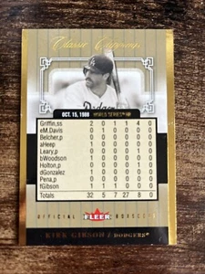 Kirk Gibson 2005 Fleer Classic Clippings Official Box Score #5 Gold Ser# 34/88 - Picture 1 of 2