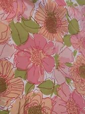 Vintage Wondercale by Springmaid King Flat & Fitted Sheet Pink & Green Floral