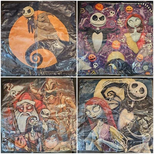 Nightmare Before Christmas Sofa Throw Pillow Jack and Sally Linen 17x17in 4pk - Picture 1 of 5