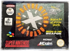Revolution X Nintendo SNES Boxed PAL *Complete* Featuring Aerosmith - Picture 1 of 8