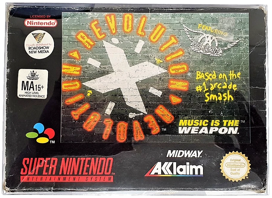 Revolution X Nintendo SNES Boxed PAL *Complete* Featuring Aerosmith - Image 1 of 4