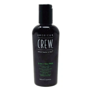 American Crew 3-In-1 Tea Tree Shampoo Conditioner Body Wash 3.3oz 100ml - Picture 1 of 5