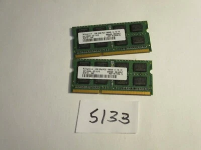 Kingston 2x2Gb=4Gb 1333Mhz PC3-10600 DDR3 SODIMM laptop memory RAM (5133) - Image 1 of 2