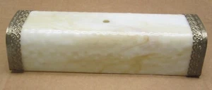 Mid-Century Vintage VANITY Fixture STAINED GLASS 12" U SHADE, Hollywood Regency! - Picture 1 of 6