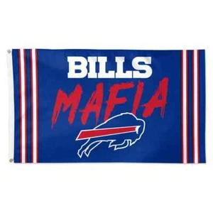 BUFFALO BILLS MAFIA 3'X5' DELUXE FLAG NEW WINCRAFT 👀 - Picture 1 of 1