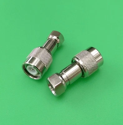 (2 PCS) F Male to TNC Male Connector - USA Seller - Image 1 of 2