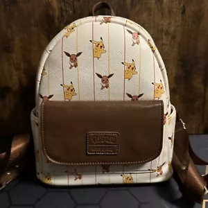 Mini Mochila Loungefly Pokemon Imitación Cuero Guijarro PIKACHU y EEVEE - Imagen 1 de 5