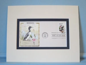 State Bird & Flower of Minnesota - the Loon & Lady Slipper  & First Day Cover - Picture 1 of 1