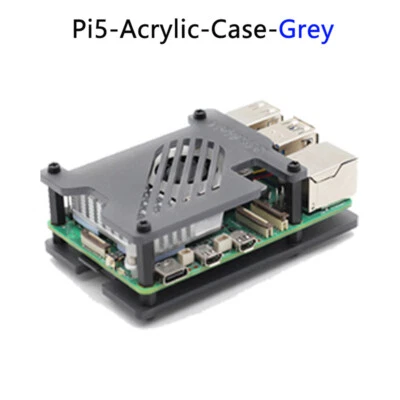 For Raspberry Pi5 Acrylic Case Enlosure Shell For Pi5 Radiator Fan Active Cooler - Image 1 of 4
