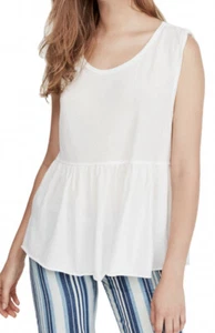 $58 NUEVO CON ETIQUETAS WE THE FREE ANTIME MARFIL ALGODÓN PEPLUM TANQUE TALLA XS-JC311 - Imagen 1 de 2