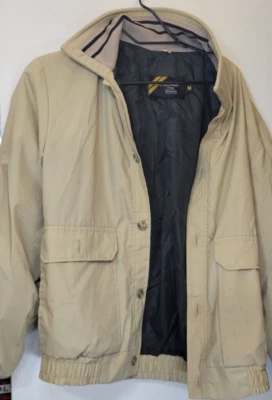 Vintage Outerwear From Sears Adult's Medium Brown Button Up Bomber Coat Jacket - Image 1 of 4