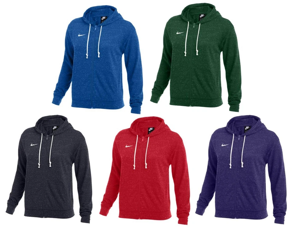 Sudadera con capucha vintage con cremallera completa para gimnasio Nike para mujer Foto 1 de 1