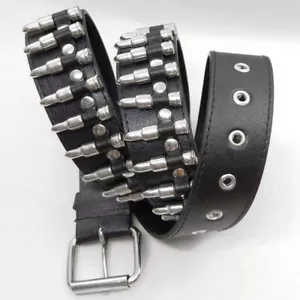 Men Studded Faux Leather Waist Belt Strap Biker Gothic Hipster Rocker Waistband - Picture 1 of 11