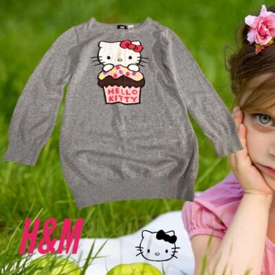 Suéter H&M Hello Kitty Tejido Algodón 6-8 años Gris MANGA LARGA Foto 1 de 4