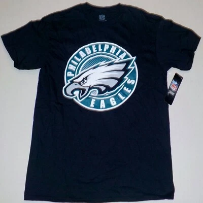 PHILADELPHIA EAGLES MENS SHORT SLEEVE T SHIRT 100% COTTON M L XL BLACK NWT PRINT - Image 1 of 2