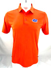 New Uf Florida Gators Columbia Golf Drive Polo Ss Button Orange Shirt Men's M