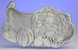 Lenox Metal Cornucopia Serving Tray Centerpiece Display Hollowware Thanksgiving - Picture 1 of 1