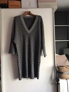 Abito donna in maglia Stefanel nuovo taglia M multicolore con fantasia lana cashmere angora - Foto 1 di 13