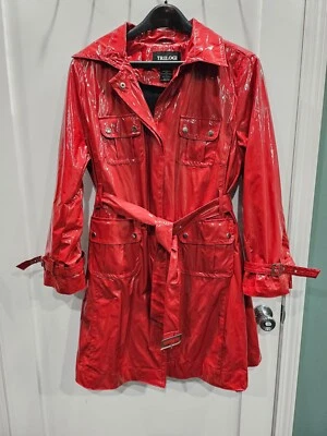 Vintage Trilogi Red PVC Raincoat - Image 1 of 4