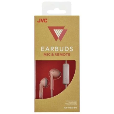 JVC HA-F19M-PT-E Pink/Taupe In-ear Headphones 1-Button Remote w/Mic /Brand New - Image 1 of 4