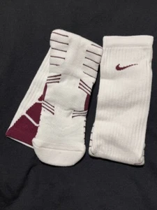 NIKE Vapor ELITE Football Crew Socks PSX300-112 white/thin maroon XLarge BIN 19 - Picture 1 of 2