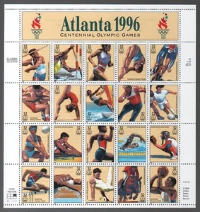 Usa: 1996; Scott 3068 Pane of 20 cent. Olympic games, mint NH. US161/ - Picture 1 of 2