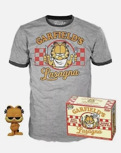 Funko Garfield's Lasaña Pop & Tee Conjunto en Caja L Camisa Abovedada #20 Vinilo Flocado - Imagen 1 de 7