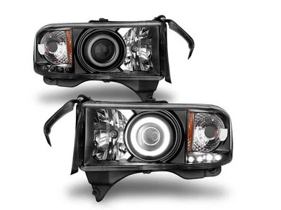 Anzo Projector Headlights with RX Halo for 94-02 Dodge Ram 1500 2500 2500 111065 Foto 1 de 4